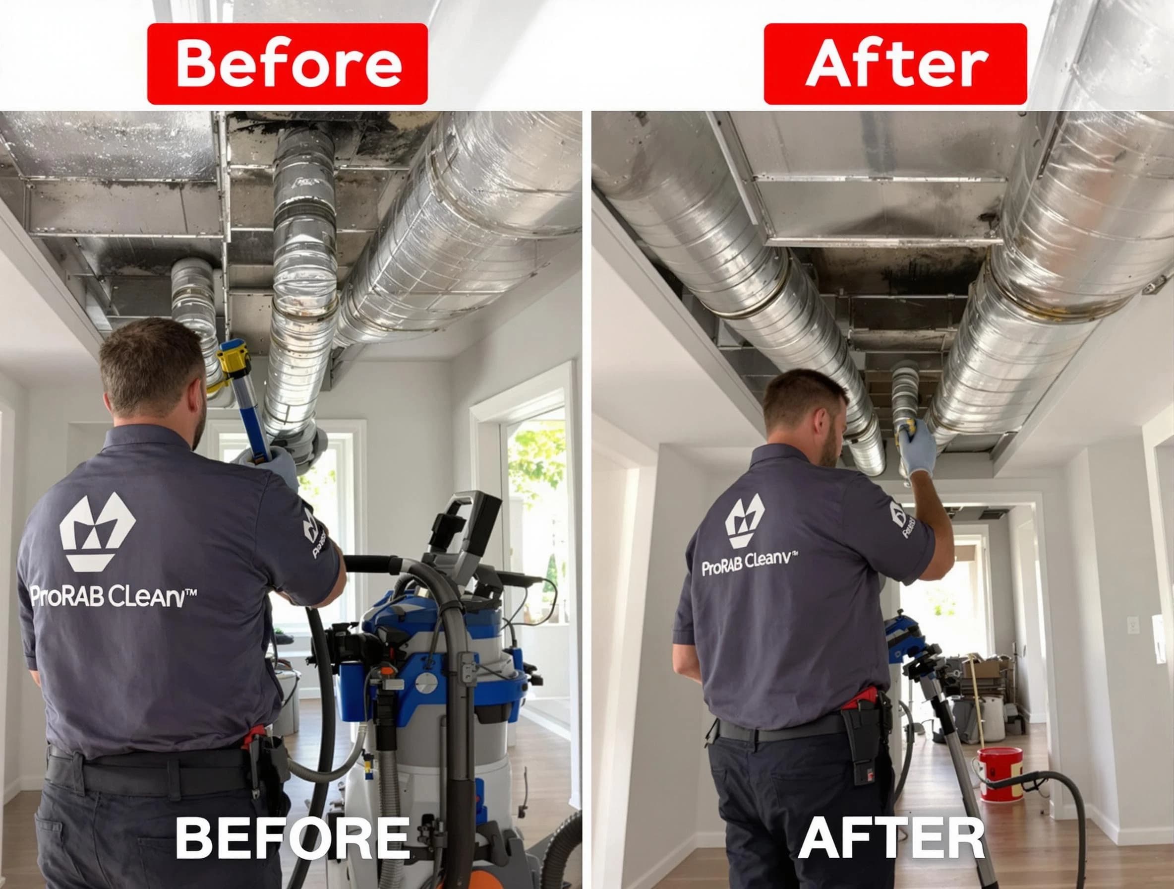 Midway Air Duct Cleaning expert performing thorough residential duct cleaning in a Midway home