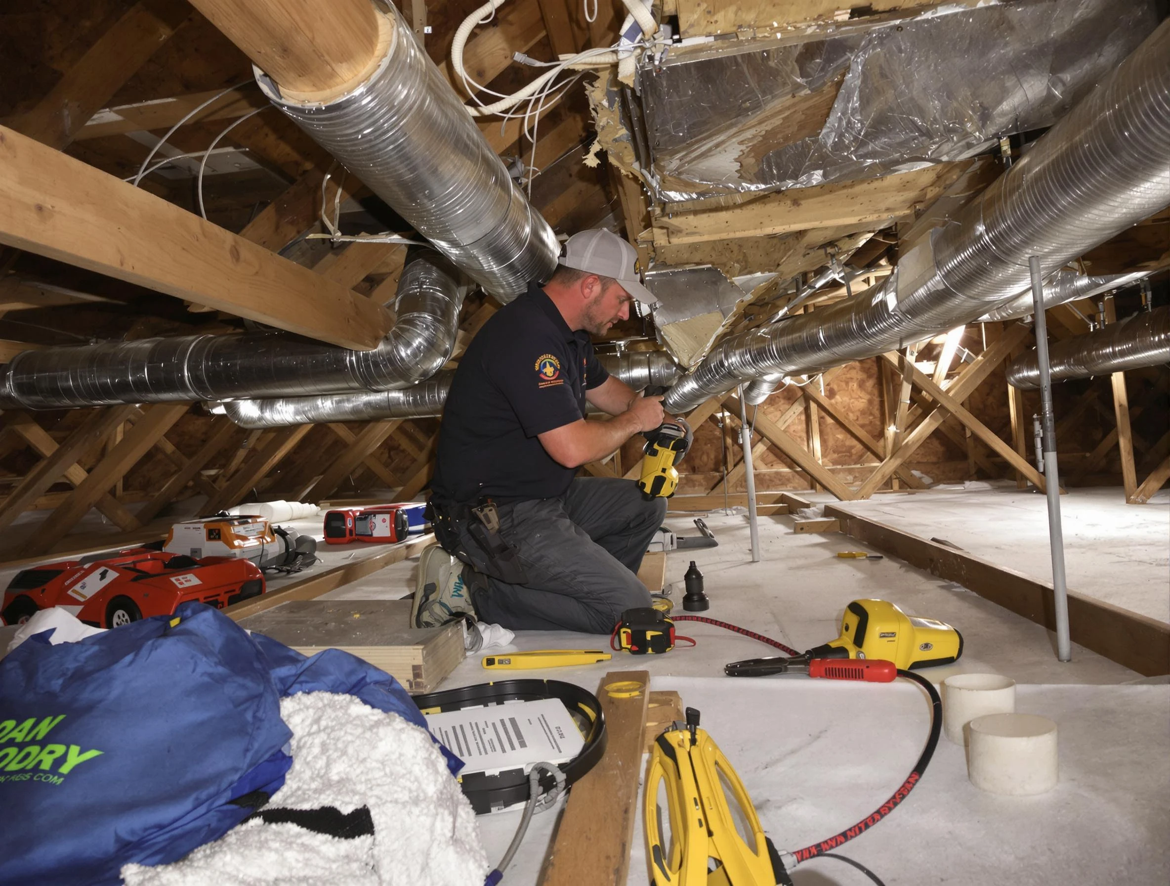 Professional air duct repair by Midway Air Duct Cleaning in Midway