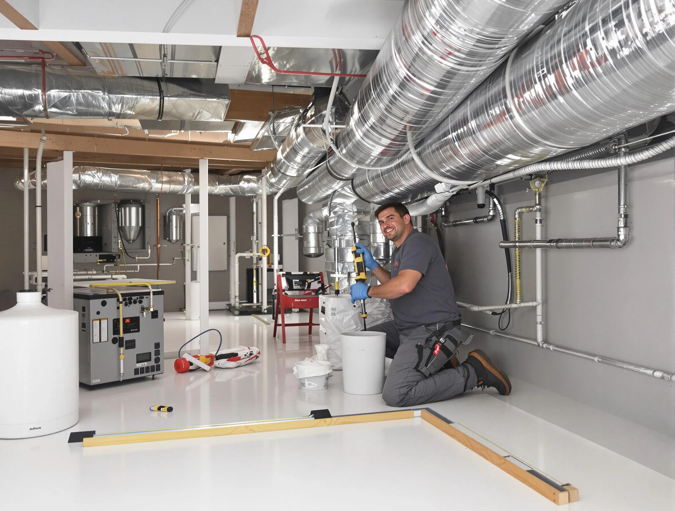Professional duct sealing service by Midway Air Duct Cleaning in Midway