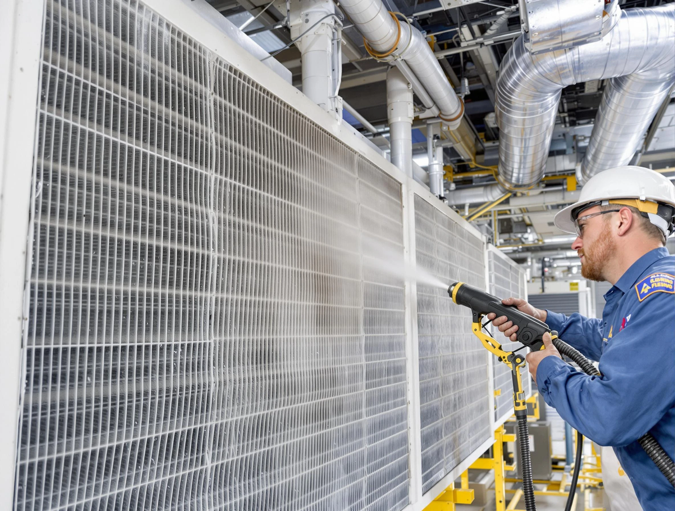 Professional commercial coil cleaning by Midway Air Duct Cleaning in Midway